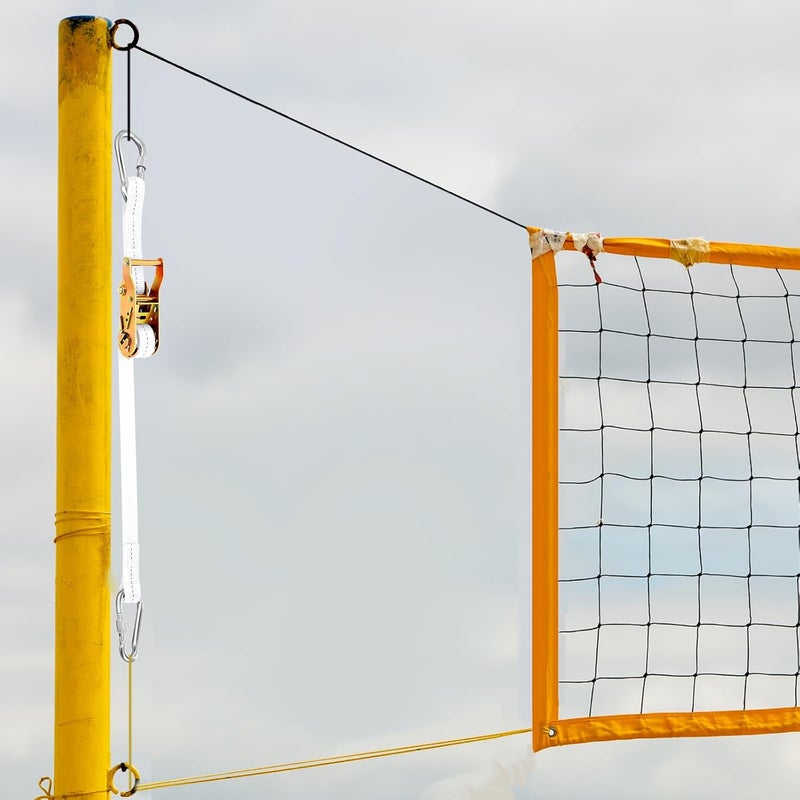 MiniInflat 2 Pcs Volleyball Net Tensioning Ratchet Strap, Heavy Duty Net Tensioning Lever Ratchet, Volleyball Poles Rope Tightener for Indoor & Outdoor Use - Image 5